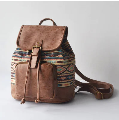 Retro Chic Canvas Tote Bag - Vintage Style Shoulder Bag for Women