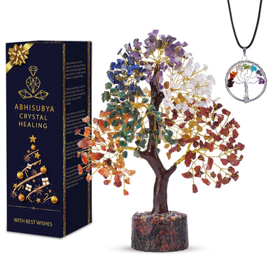 7 Chakra Crystal Tree of Life - Feng Shui Money Tree for Positive Energy & Spiritual Healing