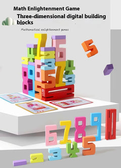 Educational Wooden Number Blocks Set - Math Learning Toys for Kids Ages 4-6
