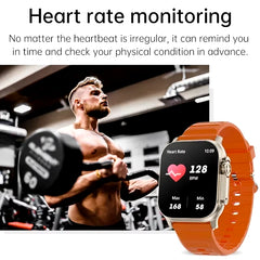 Upgrade your wrist game with the  T900 Ultra Smartwatch! Stay connected with Bluetooth calls, message alerts, and heart rate monitoring. Perfect for both men and women on the go! #Smartwatch #Fitness #TechTrends
