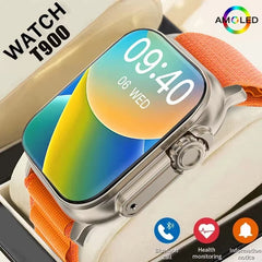Upgrade your wrist game with the  T900 Ultra Smartwatch! Stay connected with Bluetooth calls, message alerts, and heart rate monitoring. Perfect for both men and women on the go! #Smartwatch #Fitness #TechTrends