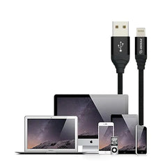 Esoulk 2A Heavy Duty Braided USB Lightning Cable 2M (6.6f) Black