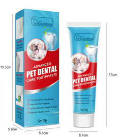 Edible Pet Toothpaste for Dogs & Cats - Fresh Breath & Tartar Control | 60g Tube