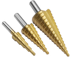 6-Piece Step Drill Groove Saw Set - Professional Drilling Kit for Metal & Wood