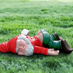 Mischievous Drunken Gnome Statue - Funny Garden Decor & Outdoor Figurine