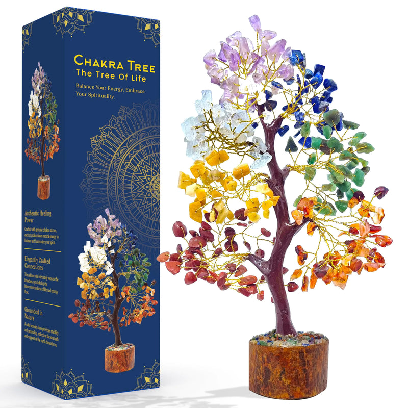 ree of Life Crystal Healing Tree - 7 Chakra Gemstone Decor for Spiritual Wellness