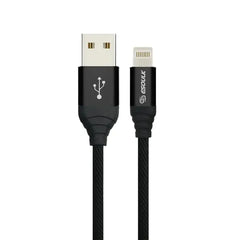 Esoulk 2A Heavy Duty Braided USB Lightning Cable 2M (6.6f) Black