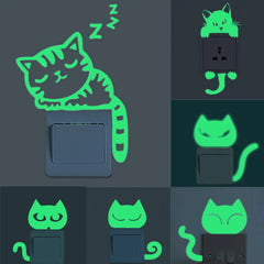 Glow-in-the-Dark Wall Stickers & Light Switch Decor - Luminous PVC Decorative Stickers
