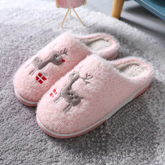Cute Couples Non-Slip Plush Winter Slippers - Cozy Home Footwear for Two