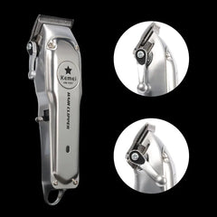 Kemei Professional Rechargeable Hair Clipper - Cordless Electric Trimmer for Men
