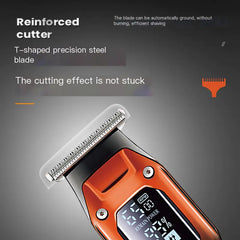 Kemei KM-658 Professional LCD USB Hair Clipper - Cordless Barber Trimmer