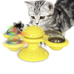 Interactive Rotating Cat Windmill Toy - Spinning Pet Entertainment & Exercise