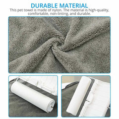 Super Absorbent Dog Bathrobe Towel - Quick Dry Microfiber Pet Bath Towel
