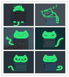 Glow-in-the-Dark Wall Stickers & Light Switch Decor - Luminous PVC Decorative Stickers