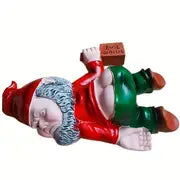 Mischievous Drunken Gnome Statue - Funny Garden Decor & Outdoor Figurine