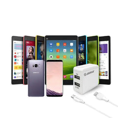 Esoulk 12W 2.4A Dual USB Travel Wall Charger With 5FT Type-C Charging Cable