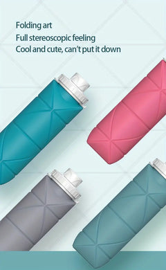 Portable Silicone Folding Water Cup - Collapsible Travel Mug for Hiking & Camping