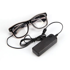 Glow in the Dark Multi-Color LED EL Wire Light-Up Glasses