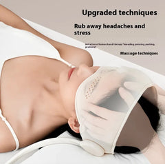 Head and Eye Massager with Heat - Rechargeable Stress Relief Device for Migraines & Eye Strain