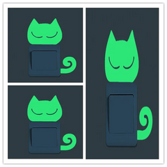 Glow-in-the-Dark Wall Stickers & Light Switch Decor - Luminous PVC Decorative Stickers