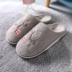 Cute Couples Non-Slip Plush Winter Slippers - Cozy Home Footwear for Two