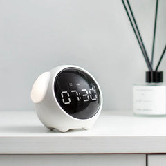 LED Alarm Clock with Rechargeable Battery - Warm Light Desktop Clock