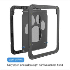 Magnetic Pet Door for Screen - Large Dog Cat Flap with Lock & Auto-Close