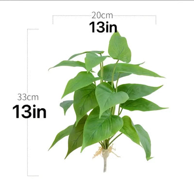 13in Artificial Leaf Plant for Home Decor Greenery