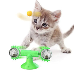 Interactive Rotating Cat Windmill Toy - Spinning Pet Entertainment & Exercise