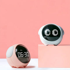 LED Alarm Clock with Rechargeable Battery - Warm Light Desktop Clock